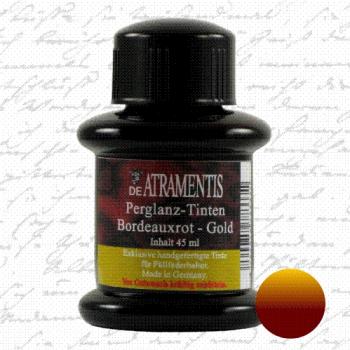 Perlglanz-Tinte Bordeauxrot Gold