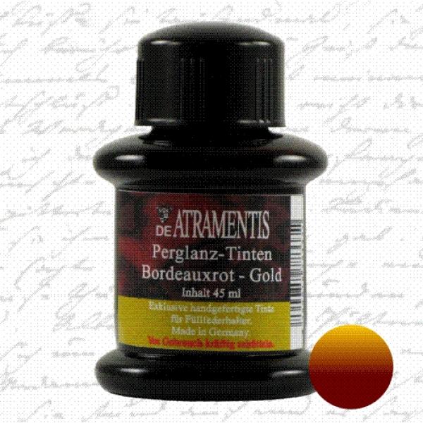 Pearlscent Ink Bordeaux Red Gold
